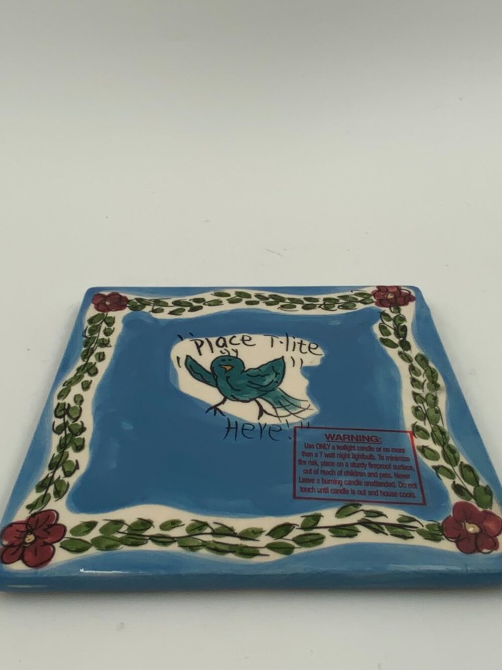 Heather Goldminc Blue Sky Clayworks Tealight Tile Only Little Bit Of Heaven